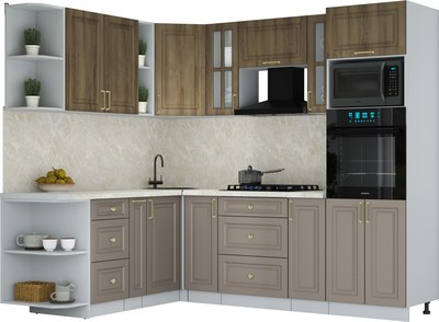 Кухонный гарнитур Интерлиния Мила Шато 1.88x2.4 ВТ LV - фото