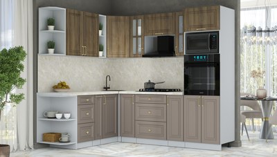 Кухонный гарнитур Интерлиния Мила Шато 1.88x2.4 ВТ LV