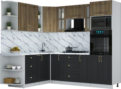 Кухонный гарнитур Интерлиния Мила Шато 1.88x2.4 ВТ LV - фото