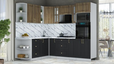 Кухонный гарнитур Интерлиния Мила Шато 1.88x2.4 ВТ LV