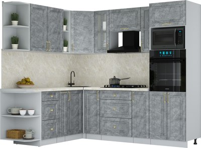 Кухонный гарнитур Интерлиния Мила Шато 1.88x2.4 ВТ LV - фото