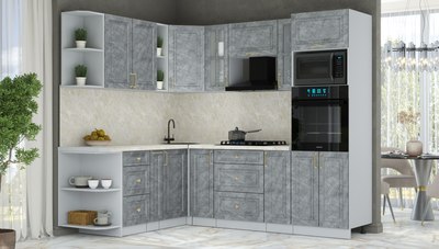 Кухонный гарнитур Интерлиния Мила Шато 1.88x2.4 ВТ LV