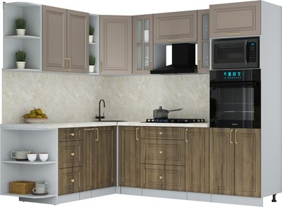 Кухонный гарнитур Интерлиния Мила Шато 1.88x2.4 ВТ LV - фото