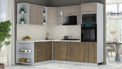 Кухонный гарнитур Интерлиния Мила Шато 1.88x2.4 ВТ LV