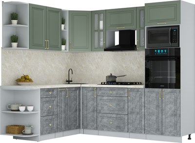 Кухонный гарнитур Интерлиния Мила Шато 1.88x2.4 ВТ LV - фото