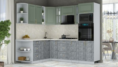 Кухонный гарнитур Интерлиния Мила Шато 1.88x2.4 ВТ LV