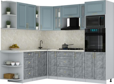 Кухонный гарнитур Интерлиния Мила Шато 1.88x2.4 ВТ LV - фото