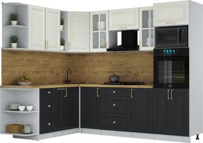 Кухонный гарнитур Интерлиния Мила Шато 1.88x2.6 ВТ LV - фото