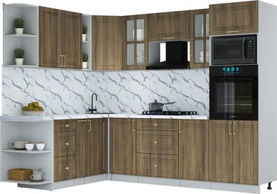 Кухонный гарнитур Интерлиния Мила Шато 1.88x2.6 ВТ LV - фото