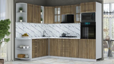 Кухонный гарнитур Интерлиния Мила Шато 1.88x2.6 ВТ LV