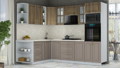 Кухонный гарнитур Интерлиния Мила Шато 1.88x2.6 ВТ LV