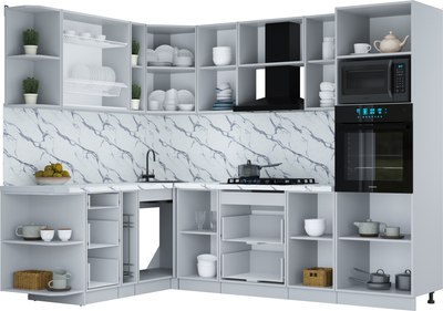 Кухонный гарнитур Интерлиния Мила Шато 1.88x2.6 ВТ LV