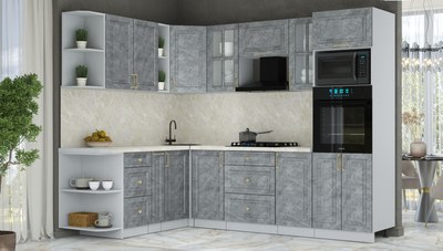 Кухонный гарнитур Интерлиния Мила Шато 1.88x2.6 ВТ LV