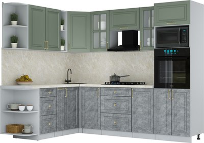 Кухонный гарнитур Интерлиния Мила Шато 1.88x2.6 ВТ LV - фото