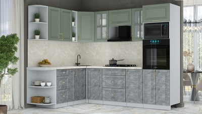 Кухонный гарнитур Интерлиния Мила Шато 1.88x2.6 ВТ LV