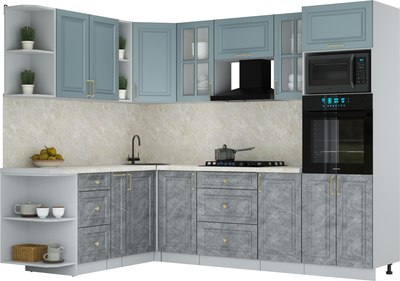 Кухонный гарнитур Интерлиния Мила Шато 1.88x2.6 ВТ LV - фото