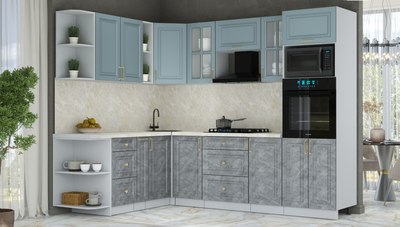 Кухонный гарнитур Интерлиния Мила Шато 1.88x2.6 ВТ LV