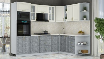 Кухонный гарнитур Интерлиния Мила Шато 1.88x2.6 ВТ PR