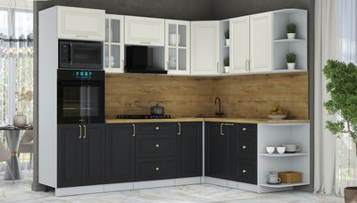 Кухонный гарнитур Интерлиния Мила Шато 1.88x2.6 ВТ PR