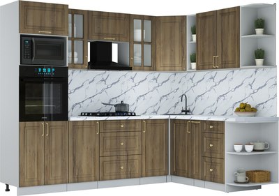 Кухонный гарнитур Интерлиния Мила Шато 1.88x2.6 ВТ PR - фото