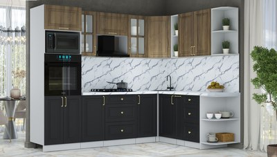 Кухонный гарнитур Интерлиния Мила Шато 1.88x2.6 ВТ PR