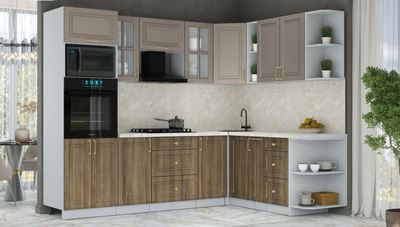 Кухонный гарнитур Интерлиния Мила Шато 1.88x2.6 ВТ PR