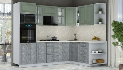 Кухонный гарнитур Интерлиния Мила Шато 1.88x2.6 ВТ PR