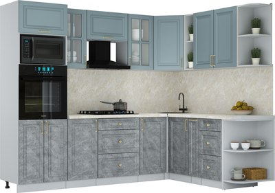 Кухонный гарнитур Интерлиния Мила Шато 1.88x2.6 ВТ PR - фото