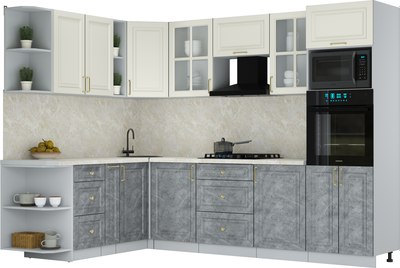 Кухонный гарнитур Интерлиния Мила Шато 1.88x2.8 ВТ LV - фото