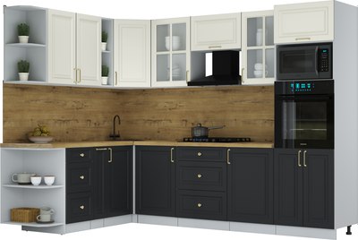 Кухонный гарнитур Интерлиния Мила Шато 1.88x2.8 ВТ LV - фото