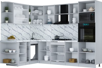 Кухонный гарнитур Интерлиния Мила Шато 1.88x2.8 ВТ LV