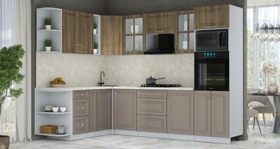 Кухонный гарнитур Интерлиния Мила Шато 1.88x2.8 ВТ LV