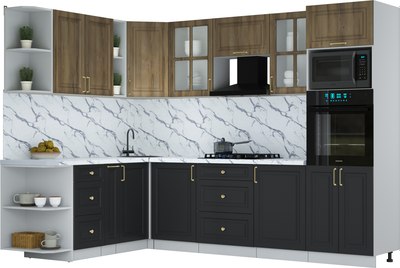 Кухонный гарнитур Интерлиния Мила Шато 1.88x2.8 ВТ LV - фото