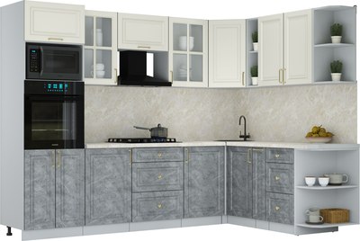 Кухонный гарнитур Интерлиния Мила Шато 1.88x2.8 ВТ PR - фото