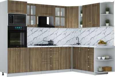 Кухонный гарнитур Интерлиния Мила Шато 1.88x2.8 ВТ PR - фото