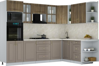 Кухонный гарнитур Интерлиния Мила Шато 1.88x2.8 ВТ PR - фото