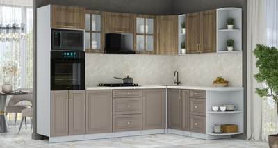 Кухонный гарнитур Интерлиния Мила Шато 1.88x2.8 ВТ PR