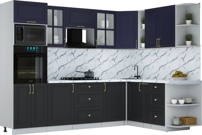 Кухонный гарнитур Интерлиния Мила Шато 1.88x2.8 ВТ PR - фото