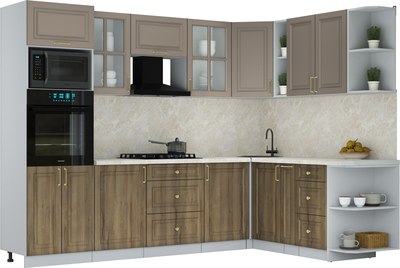 Кухонный гарнитур Интерлиния Мила Шато 1.88x2.8 ВТ PR - фото