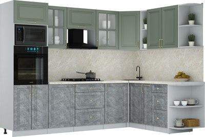 Кухонный гарнитур Интерлиния Мила Шато 1.88x2.8 ВТ PR - фото