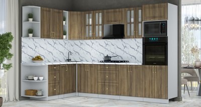 Кухонный гарнитур Интерлиния Мила Шато 1.88x3.0 ВТ LV