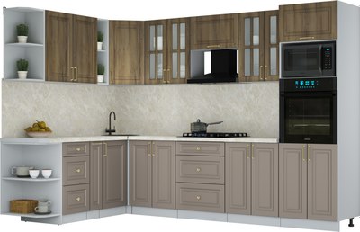 Кухонный гарнитур Интерлиния Мила Шато 1.88x3.0 ВТ LV - фото