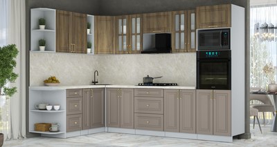 Кухонный гарнитур Интерлиния Мила Шато 1.88x3.0 ВТ LV