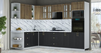 Кухонный гарнитур Интерлиния Мила Шато 1.88x3.0 ВТ LV