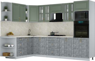 Кухонный гарнитур Интерлиния Мила Шато 1.88x3.0 ВТ LV - фото