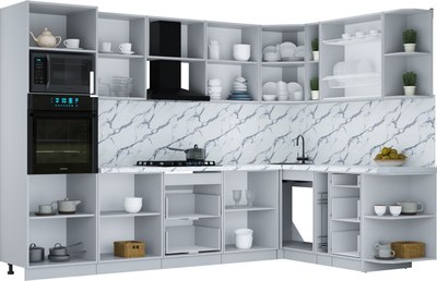 Кухонный гарнитур Интерлиния Мила Шато 1.88x3.0 ВТ PR