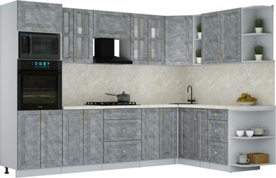 Кухонный гарнитур Интерлиния Мила Шато 1.88x3.0 ВТ PR - фото