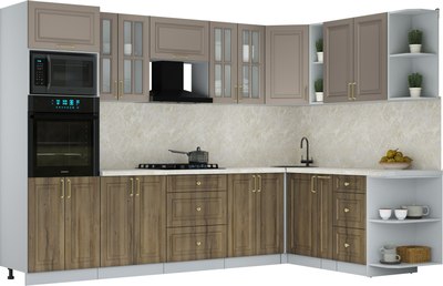 Кухонный гарнитур Интерлиния Мила Шато 1.88x3.0 ВТ PR - фото