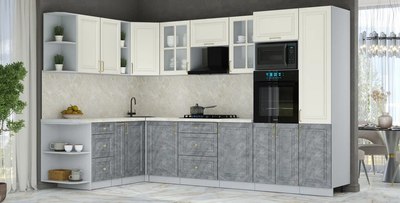 Кухонный гарнитур Интерлиния Мила Шато 1.88x3.2 ВТ LV
