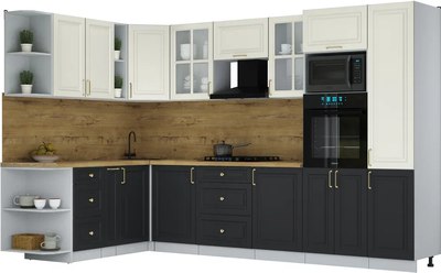 Кухонный гарнитур Интерлиния Мила Шато 1.88x3.2 ВТ LV - фото